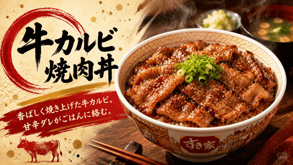 すき家　牛カルビ焼肉丼